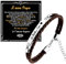 SUNSH Cadeau Fete Des Peres, Cadeau Papa, Bracelet Cuir pour Homme, Idee Cadeau Fete Des Peres Anniversaire Noël-Le Meilleur Papa