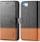 TUCCH Wallet Case for iPhone SE 2022 5G/SE 2020 (4.7), Magnetic iPhone 8/7 PU Leather Folio Flip Cover with[Kickstand][Shockproof TPU][Card Holders] Compatible with iPhone SE 3/SE2/8/7, Black&Brown