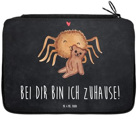 Mr. & Mrs. Panda Federmappe Spinne Agathe Teddy - Geschenk, Schülerin, Merchandise, Treue, Schüler, Verliebt, Schule, Videos, Federmäppchen Bedruckt,