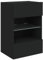 vidaXL Meuble TV Mural avec Lumières LED, Armoire de Télévision Suspendue avec Étagère, Meuble Télé Flottant Salon, Moderne, Noir Bois d'Ingénierie