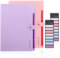 KONVINIT 2 Pack Fächermappe a4 Ordnungsmappe 4 Fächer Dokumentenmappe mit Schnalle Mappe mit Fächern Kunststoff Papier Organizer Büro Schul