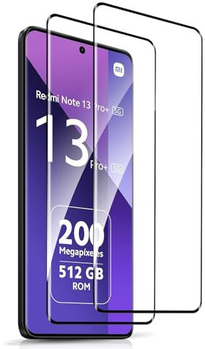 KeHowy Protector Pantalla Compatible con Xiaomi Redmi Note 13 Pro Plus 5G，[2 Piezas] Cristal Templado, Protector de Vidrio Templado Compatible con Xiaomi Redmi Note 13 Pro Plus 5G
