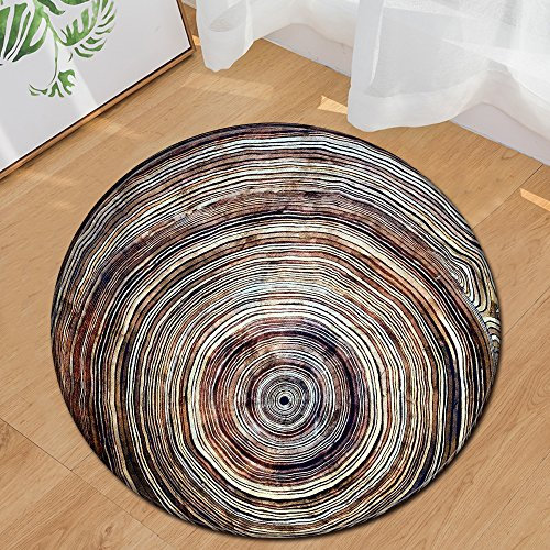 Generisch Moderner Wohnzimmerteppich, 150 cm, rund, trendig, gemütlich, antistatisch, 8 Teppichgreifer, rutschfeste Teppichunterlage für Schlafzimmer, Esszimmer, Flur