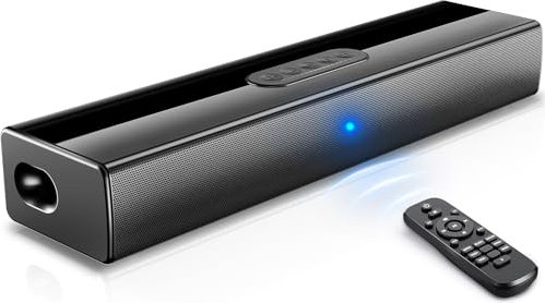 EnjoyNest Sound Bar per Smart TV, altoparlante Bluetooth da 16 pollici, con ingresso HDMI ARC/Optical/AUX/USB, sistema audio surround per TV/PC/Gaming / Projectors Home Audio Bar con controllo remoto