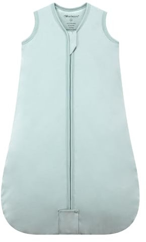 Mosebears Baby Schlafsack Winter 2.5 Tog,100% Baumwolle Baby Winterschlafsack für Babys 0-24 Monate(Calm Sage,0-6 Monate)