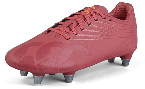Canterbury Junior Unisex Stampede Pro Team Soft Ground Rugby Boots Soft Ground Rugby Boots, Mars Dust/Org Crush/Amber Ylw, 5.5
