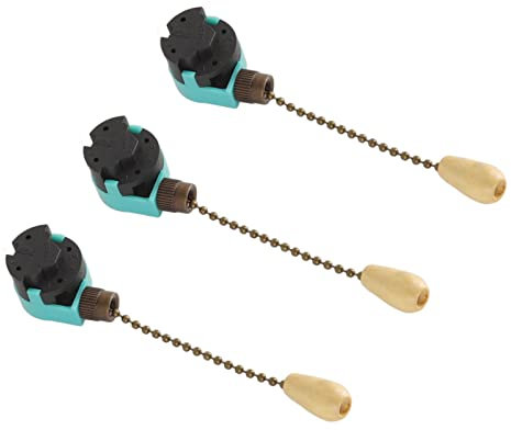 Interruptor de Ventilador de Techo Control de Cadena de Tracción de 3 Velocidades y 4 Cables, Interruptor de Repuesto Zing Ear ZE 268S6 con 4 Cables para Ventiladores de Techo,