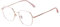 Laurinny Blue Light Blocking Glasses Retro Hexagonal Metal Frame Gaming Glasses Anti Glare Glasses(Rose Gold)