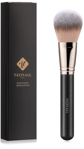 TEOYALL Pinceau à poudre fixe, ultra pelucheux poils synthétiques pour application intégrale avec fond de teint bronzant
