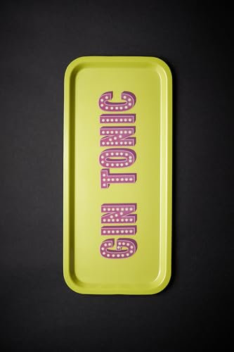 Funny Gin Tonic Aperitif Tray - Rectangular (33 x 15 cm) | Ideal for Aperitif | Coffee Holder, Gin Tonic, Prosecco, Spritz | Idea Tray for Home and Bar