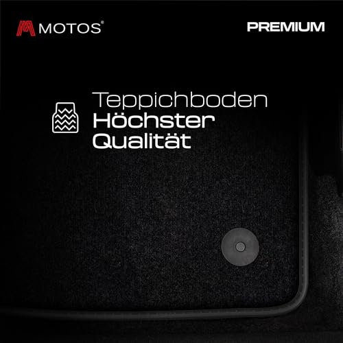 MatsMore Autoteppiche Automatten Velours Fussmatten passt für BMW X5 F15 2013-2018 - Premium, Matt, Rot-Blau fußmatten Auto - Erleben Sie neuen Fahrkomfort mit einem Velours- Auto fußmatten Satz für