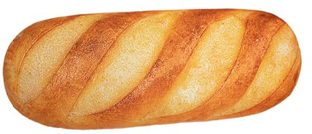Champracer 3D Simulation Brot Kissen - Rückenlehne für Sofa, Schlafzimmer, Büro - Butter Brot Form Dekoration - Weiches Creme Kissen (70 cm, Brotkissen)