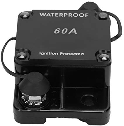 Schutzschalter, Automatischer Reset-Sicherungshalter, Sicherung HT608, Überstrom-Reset-Block, Wasserdichter Automatischer Schalter DC12-24V HT-608 (60A)