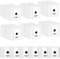 BRIOTA Lot de 12 sacs d'aspirateur pour Ecovacs Deebot T30 Pro Omni - Réutilisables - Pour Deebot T30 Pro Omni - À charbon actif - Pour Ecovacs Deebot T30 Pro (blanc)