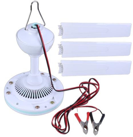 Vdaxvme Deckenventilator DC 12 V, 89,9 cm/104,4 cm, Hängelüfter, Campingzelt-Ventilator für Outdoor-Deckenventilator