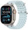 Astorgos Cinturino Ocean compatibile con Apple Watch Ultra 2/Ultra 49mm, S10 46mm,9/8/7 45mm,SE/6/5/4 44mm,3/2/1 42mm,Cinturini Sportivo con Connettore in Metallo per Uomo e Donna,Argento/Blu Ghiaccio