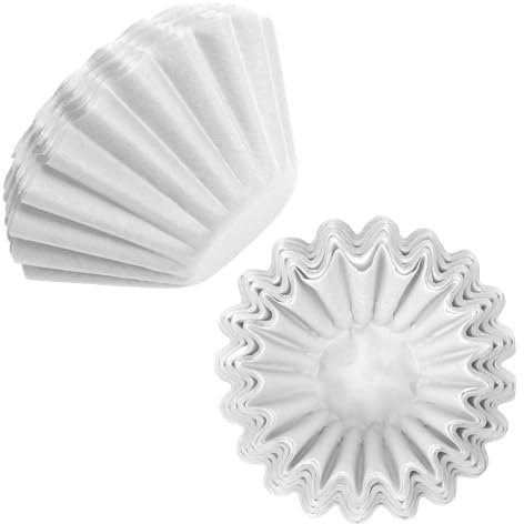 HOTUT Korbfilter Kaffeefilter 45/155 mm, 100 Stück Korb-Korbfiltertüten, Kaffeefilterpapier für Zuhause, Café, Büro und für selbstgemachten Kaffee im Freien (Weiß)