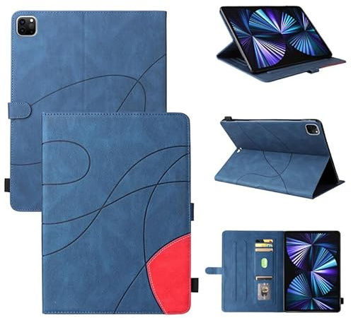 per iPad mini 6 (colore: blu) Custodia a portafoglio in pelle con chiusura magnetica