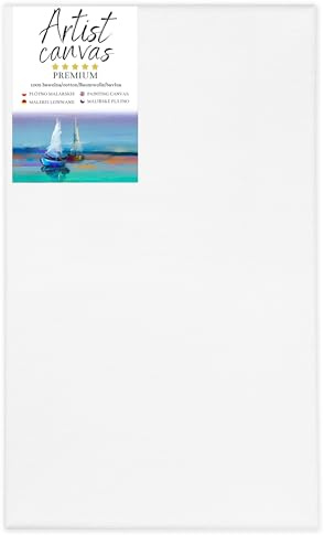 GP TONER Keilrahmen Leinwand Baumwolle Weiß Leinwände Künstlerbedarf Malen verschiedene Größen Holzleisten 60x100 cm