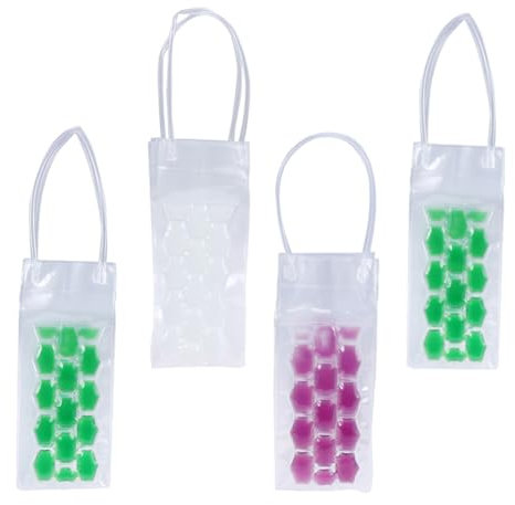 Cabilock 4piezas Bolsa De Refrigeración De Enfriador De Botellas De Vino Portátil Para Fiestas Regalos