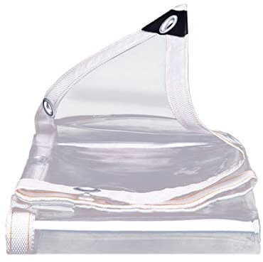 Heavy-Duty Transparent Waterproof Tarpaulin - UV Resistant Clear Plastic Cover for Cars, Garden Furniture, Outdoor Use (2.5x6m)