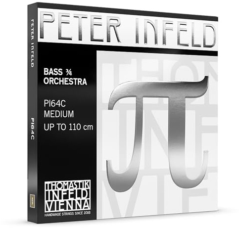 Thomastik Infeld - Kontrabass C-Saite medium 3/4 - PI 64C Spiral-Kern, Chromstahl umsponnen - Spannung 32,8kg/72.3lbs