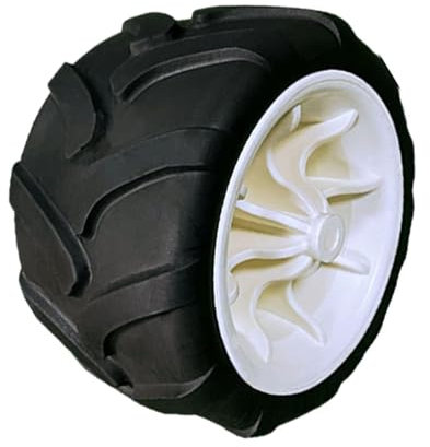 MagiDeal Roue Solide de Remplacement pour Chariot de Plage, Remplacement de la Roue Universelle en PU pour Chariot Utilitaire extérieur, Pliant de Camping, Blanc Noir