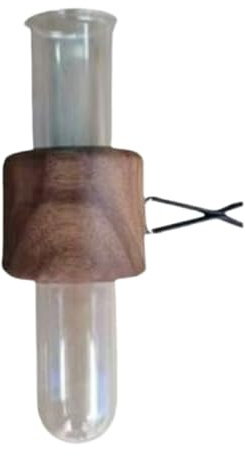 Dubbulon Lüftungsgitter Vase | Pflanzenhalter Mit Klemmvorrichtung Für Lüftungsgitter | Einstellbarer Halter Aus Glas Und Holz Für Lufterfrischer Langlebige Deko Für Wohnmobile Freunde