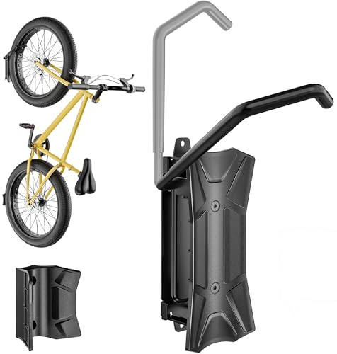 monTEK Schwenkbare Fahrrad Wandhalterung, Fahrradhalter für Breitreifen bis 115mm, Fahrradhalterung Wand für Rennrad MTB bis 35kg, Fahrradhaken Garage Platzsparender, Fahrradständer Vertikal