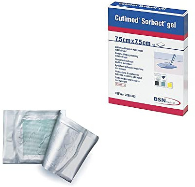 Cutimed Sorbact Hydrogel Square Dressing, 7.5 x 7.5 cm