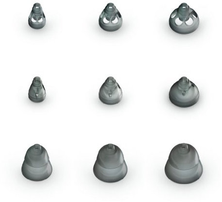Phonak Hörgeräte, offene Kuppeln, Größe S (New Smokey Domes)