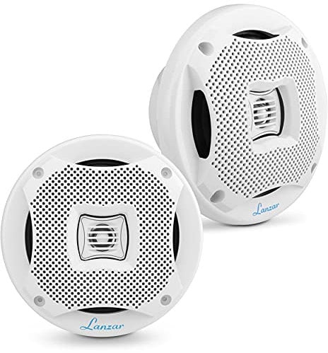 Lanzar AQ6CXW - Altavoz marino (2 canales, 400 W, 16,5 cm/6,5 pulgadas), color blanco