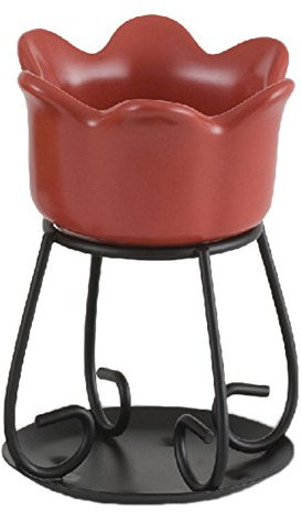 Yankee Candle Petal Bowl Tarm Burner / Melt Warmer (Brick Red)