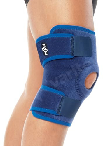 Rodillera simple de neopreno con orificio (azul, universal)