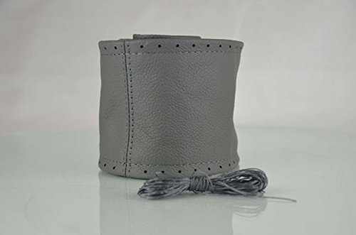 Lenkradschoner Lenkradhülle Lenkradbezug echt Leder Größe L Ø 39-40 cm GRAU