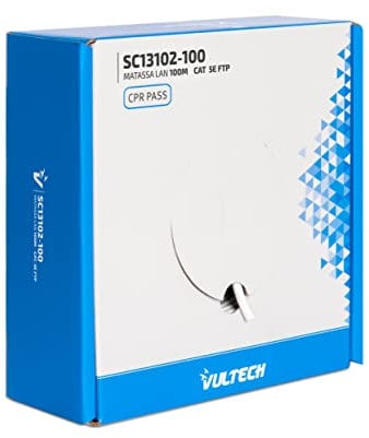 VulTech SC13102-100 Matassa LAN Categoria 5e FTP 100 Metri 23AWG Bobina di Rete Ethernet 100m Cat5e