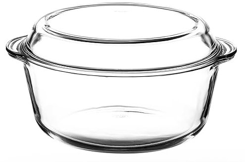 Pasabahce Cristal – Ramequín (3,15 L Redonda con Cuenco bräter Cuenco (Cristal y Tapa