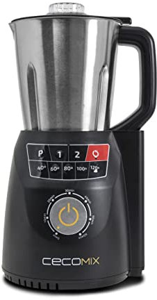 Cecotec Cecomix Robot Compact Pro Que Cocina y tritura, 1250 W, 2.8 litros, Acero Inoxidable|PU, Plata