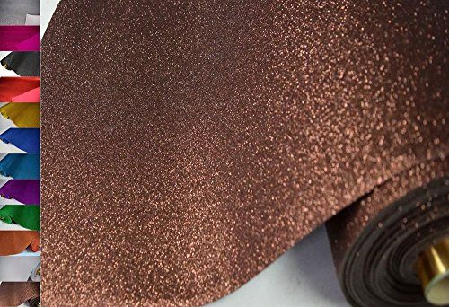 StoffBook MOOSGUMMI GLITZER METERWARE 2MM BASTELMATERIAL STOFF STOFFE, D289 (DUNKELBRAUN)