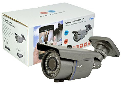 Videocamera di videosorveglianza PNI IP1MP 720p, varifocale 720p 1 MP P2P sicurezza domestica