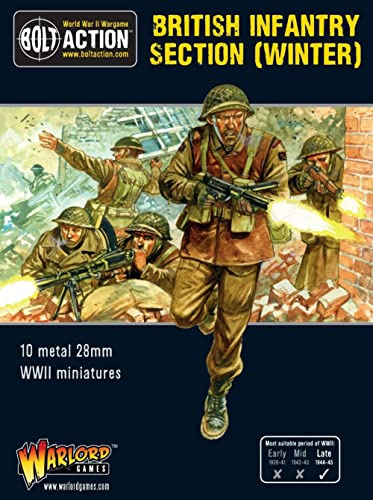 Warlord Games British Army Infantry Section (Winter) 28mm Scale Metal Miniatures for Bolt Action Highly Detailed World War 2 Miniatures for Table-top Wargaming