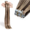 TESS Tape Extensions Echthaar Blond 40 Stück 60 cm Haarverlängerungen Remy Human Hair günstig 100 g Tape in Extensions Echthaar (#04/27 Schokobraun/Dunkelblond 40er Pack)