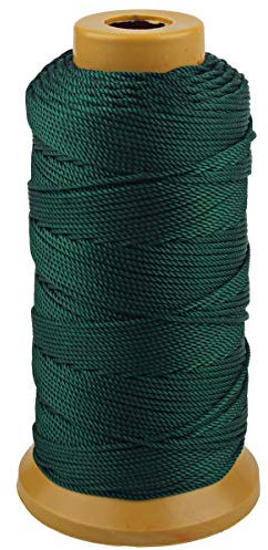 Twisted Nylon Linie Schnur String Cord für Gartenarbeit Marking DIY Projects Crafting Mauerwerk (Dunkelgrün, 1.5mm-328 feet)