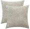 CaliTime Gemütliche Kissenbezüge für Couch, Sofa, Heimdekoration, einfarbig, weiches Chenille, 40 cm x 40 cm, Helltaupe, 2 Stück