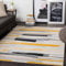 Surya Atlanta Teppich Wohnzimmer Boho, großer Teppich Schlafzimmer 200x274 cm - Teppich für Esszimmer mit geometrischem Muster, Skandinavischer Wohnzimmerteppich modern in Senfgelb, Grau, Beige