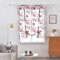 SIMPVALE 1 Stück Tüll Raffrollo mit Stange Tasche Blumen Druck Durchscheinend Raffgardine für Küche Balkon Arbeitszimmer Zimmer, 615# Pink, Width 60cm / Height 120cm