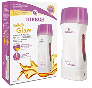 Hibros - Elektrisches Rollhandstück - Handstück zum Entfernen von Haaren, professioneller Wachserhitzer für Rollen, Wachspatrone, Haarentfernung, hergestellt in Italien