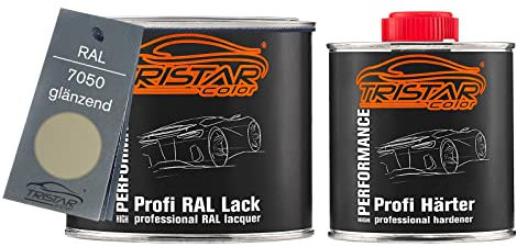TRISTARcolor RAL 7050 Tarngrau 2K Autolack glänzend 0,75 Liter / 750 ml Dose inkl. Härter