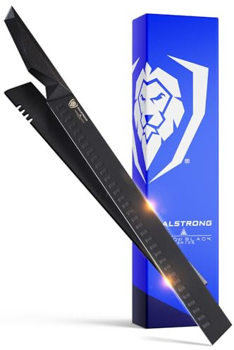 DALSTRONG Slicing & Carving Knife - 14 (35,5 cm) - Shadow Black Series - Black Titanium Nitride Coated - High Carbon - 7CR17MOV-X Vacuum Treated Steel- Sheath - NSF Certified