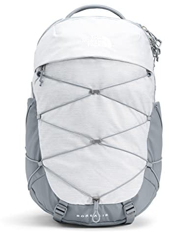 The North Face Borealis - Zaino da donna per computer portatile, colore bianco mélange/grigio (TNF White Metallic Mélange/Mid Grey), taglia unica